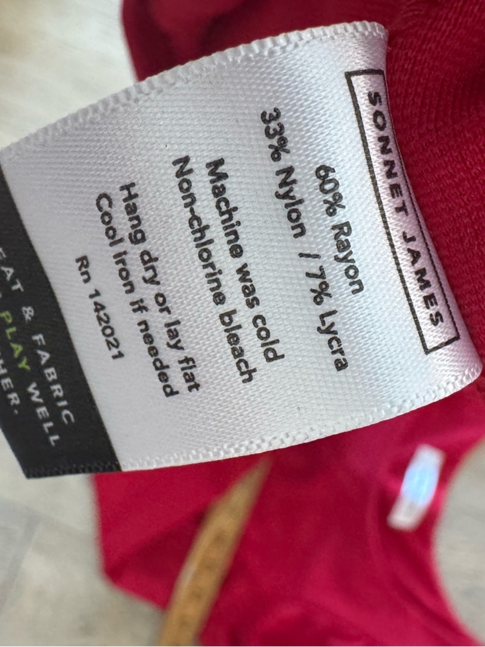 Sonnet James A Play Dress Long Sleeve Red Small - Picture 5 of 5